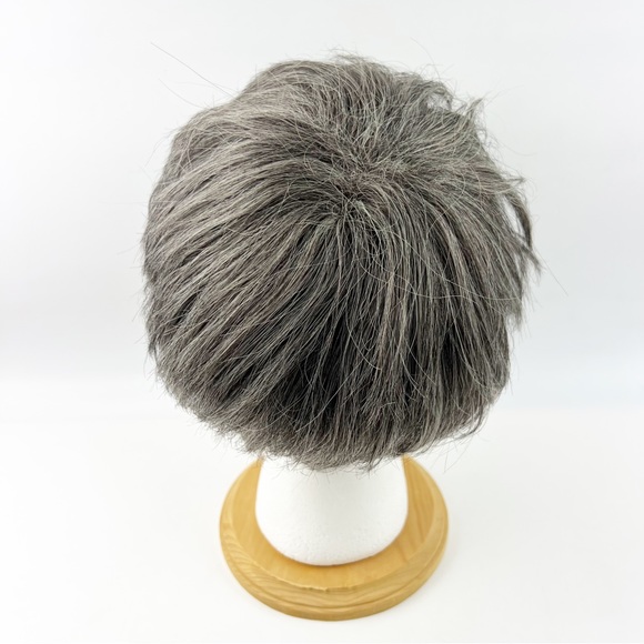 NWT Try Now Wig Dark Gray Short Hair Style Synthetic Bangs - Picture 4 of 9